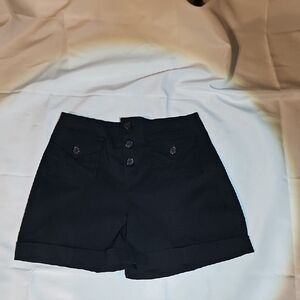 INC International Concepts High Waist Black Shorts